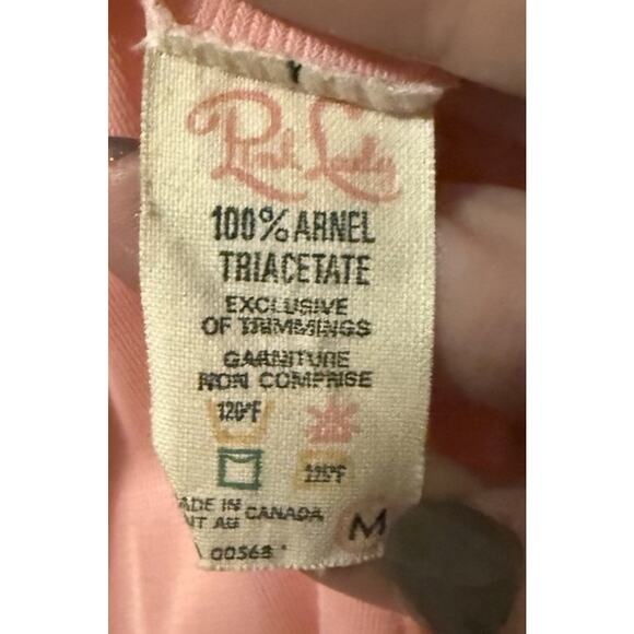 Vintage Pink Lady pink peignoir robe Lace dressing gown robe M - Picture 6 of 8